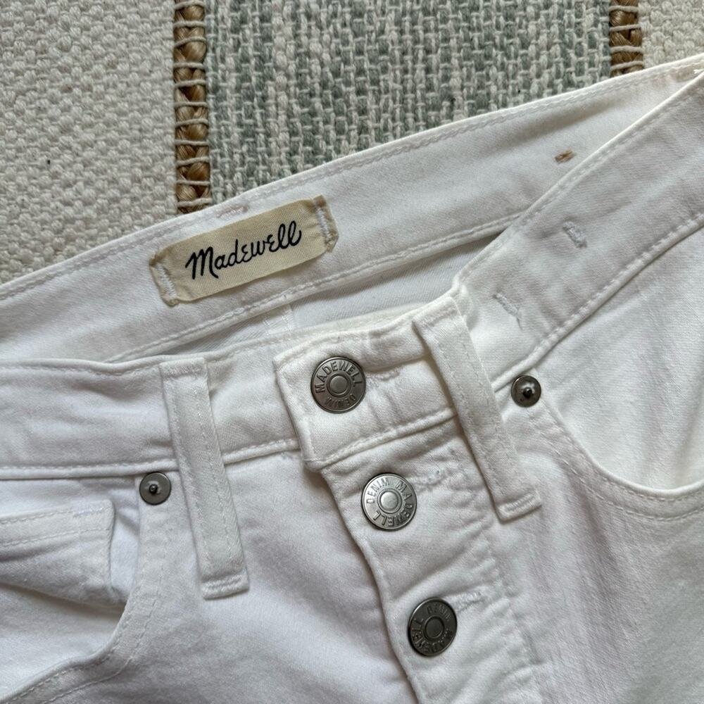 Madewell 10" High-Rise Skinny Jeans in Pure White: Step-Hem Edition Women’s 24 - Picture 12 of 15